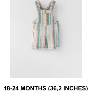 18-24 month colorful striped overalls